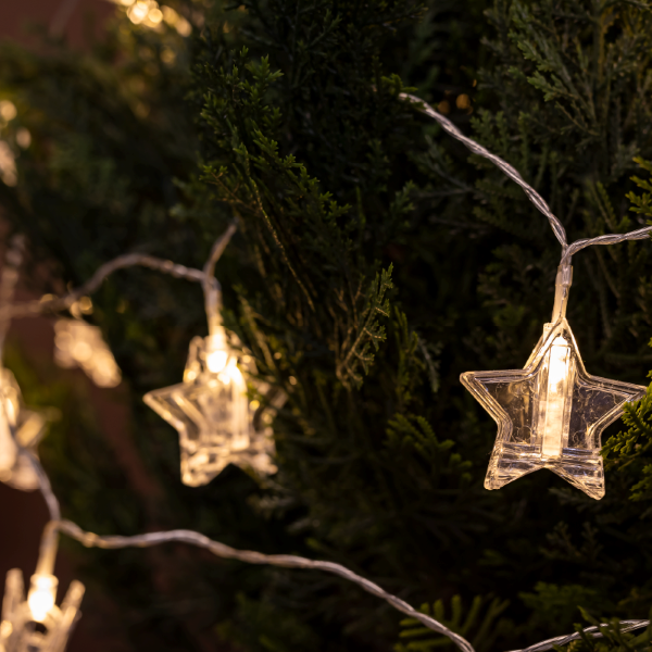 BIANCA Catena Luminosa a Stelle Luce LED
